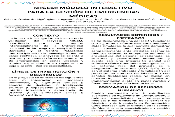 MIGEM: Módulo Interactivo para la Gestión de Emergencias Médicas 